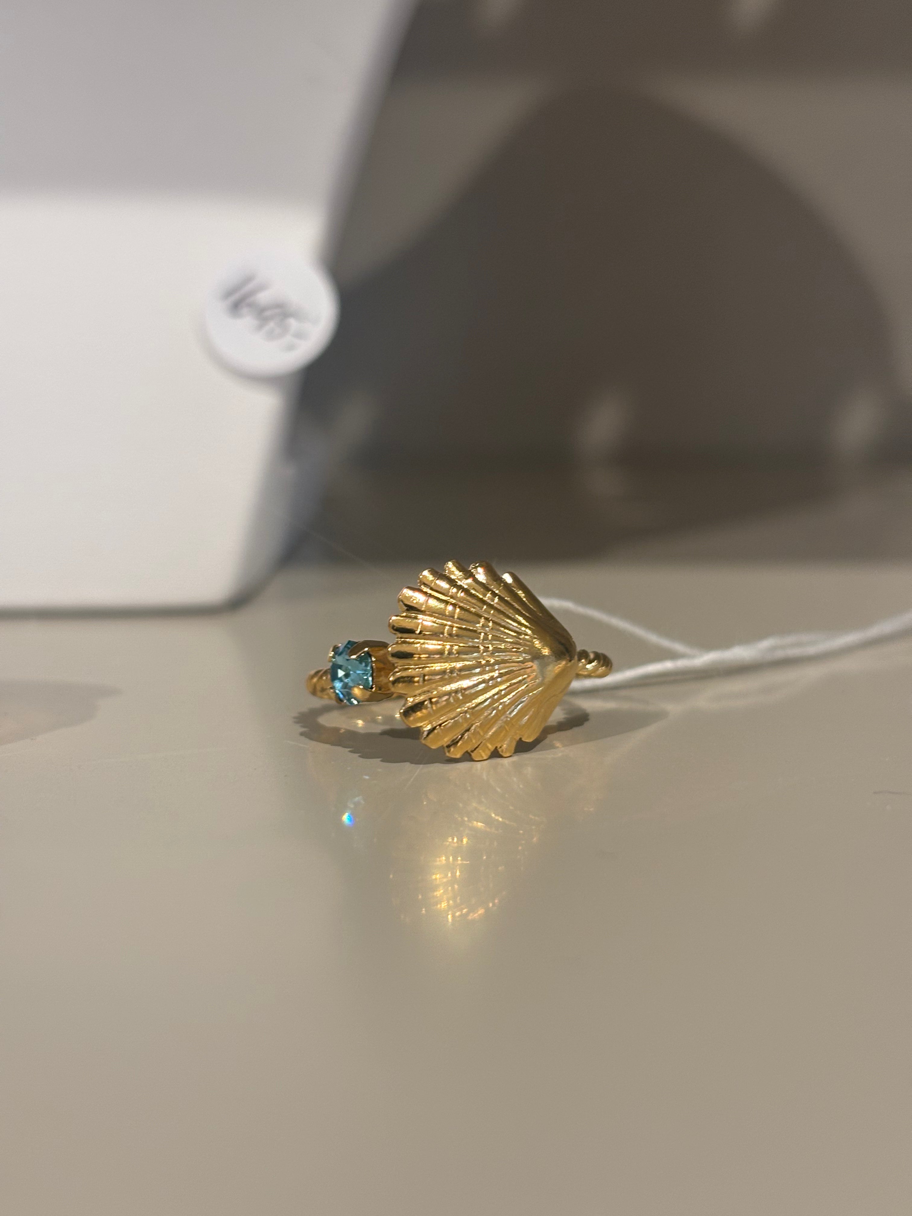 Shell ring light turquoise
