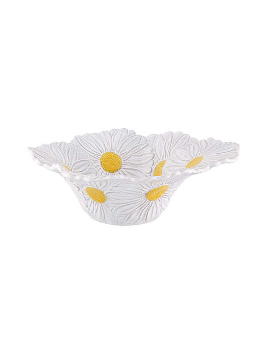 Salladsskål sommarblomma Vit