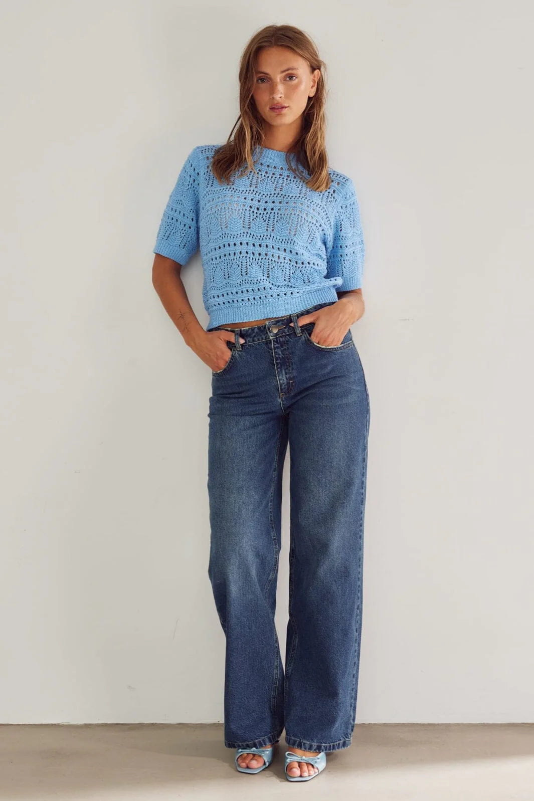 Livia Knit top Vista Blue