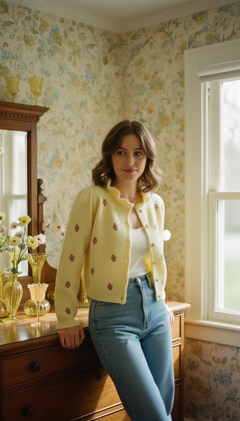 Sunny knit ljust Gul Onesize