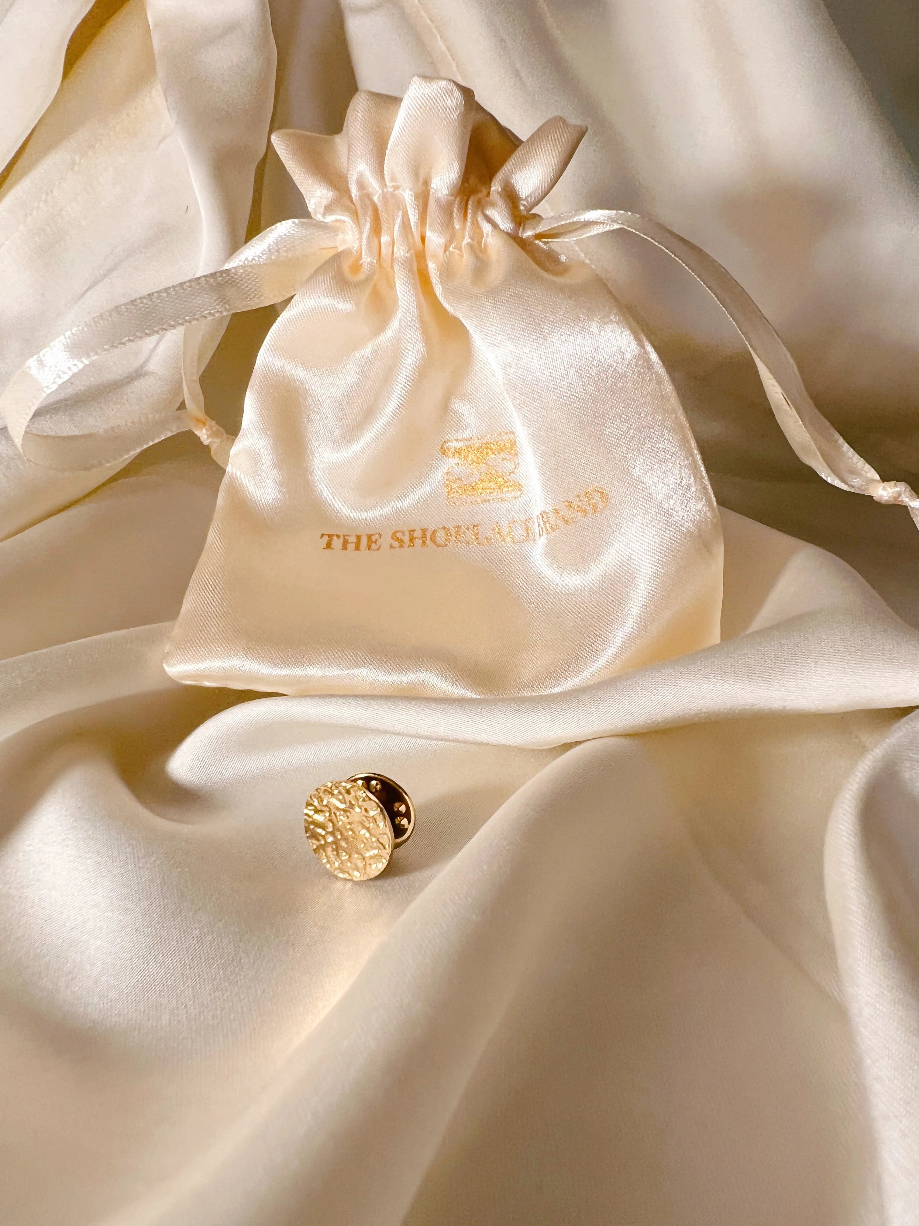 Gold Textured Pin - Button Base