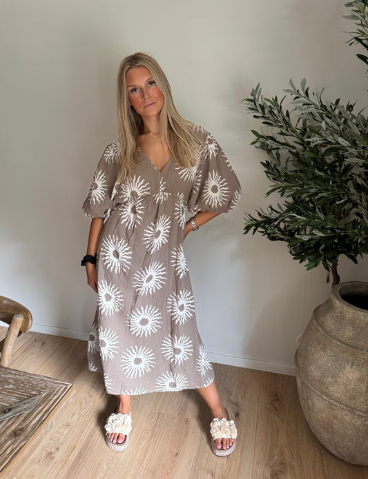 Summerdress sunshine Beige