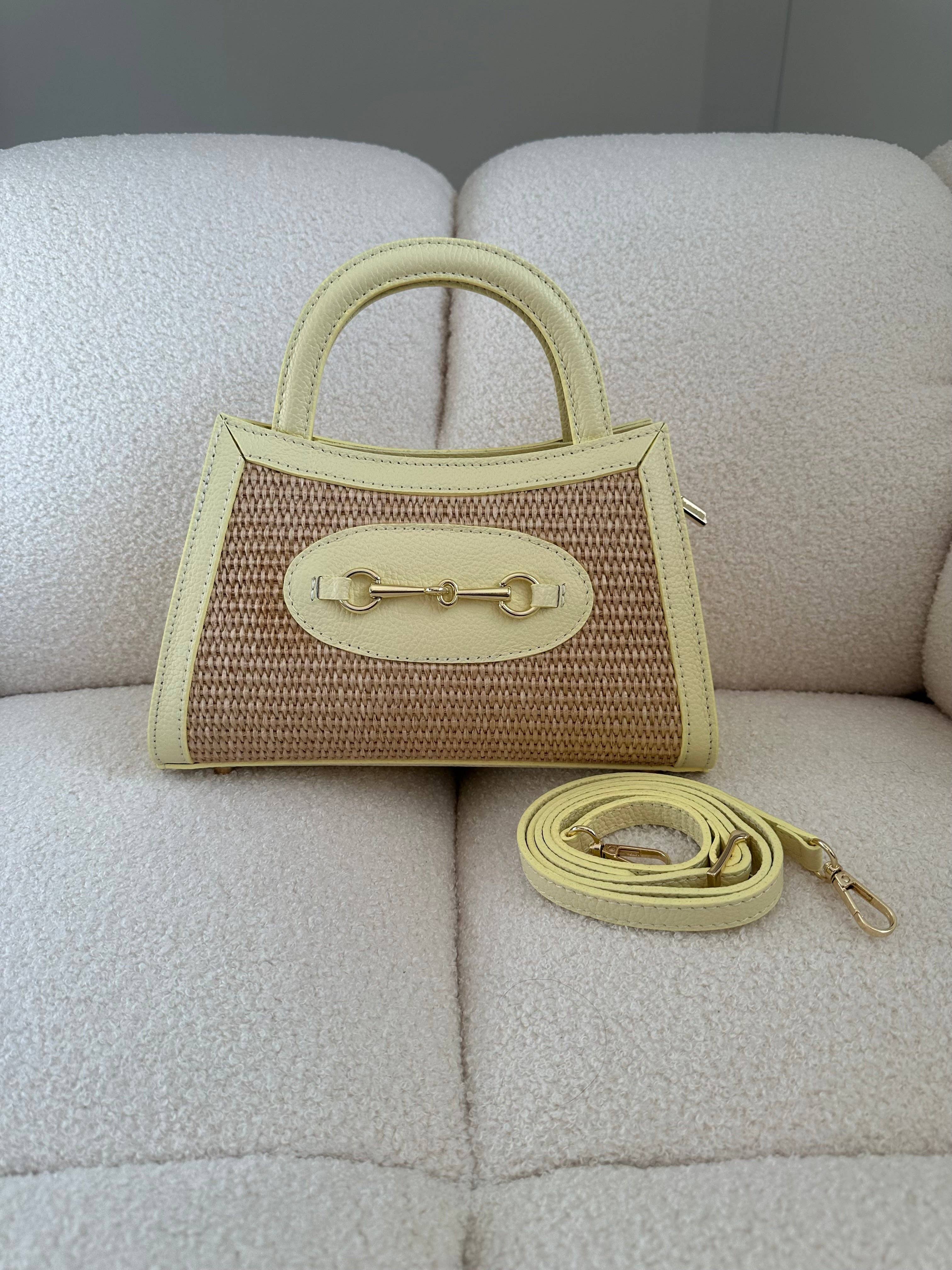 PANAREA- raffia: Butter yellow