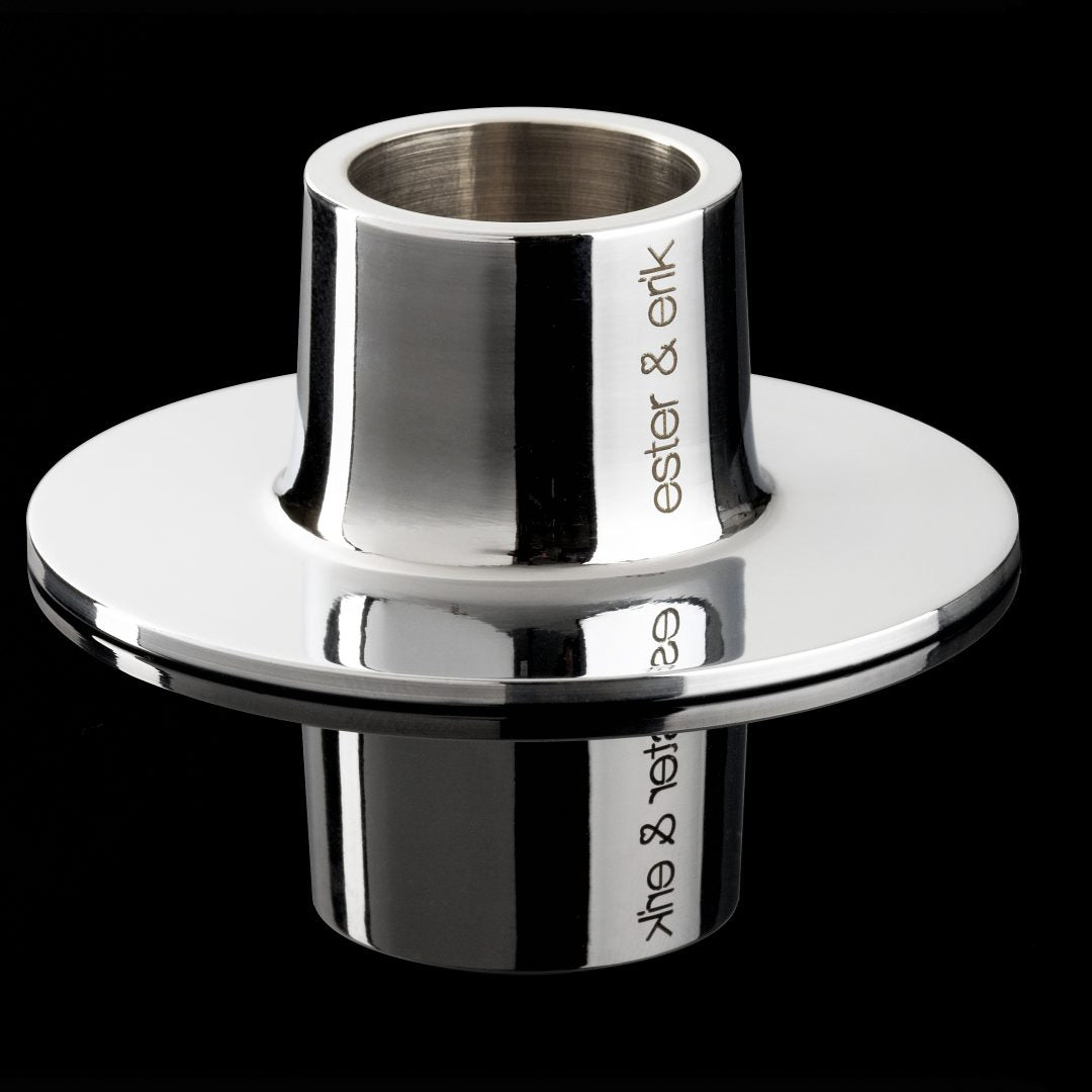 ESTER & ERIK LJUSSTAKE MEDIUM SILVER SHINY 2 p