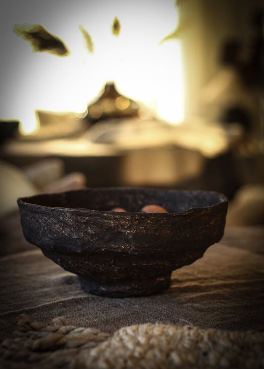 Sculptural bowl M - Brun