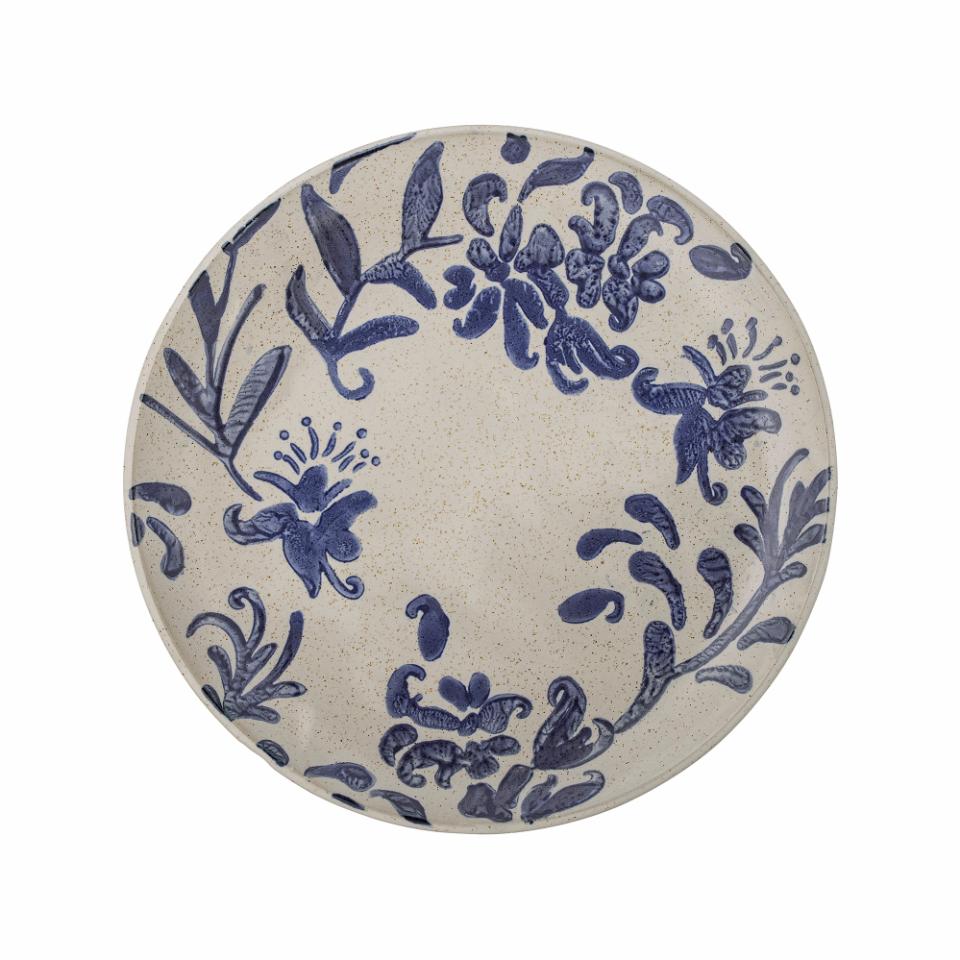 Petunia Plate, Blue, Stoneware