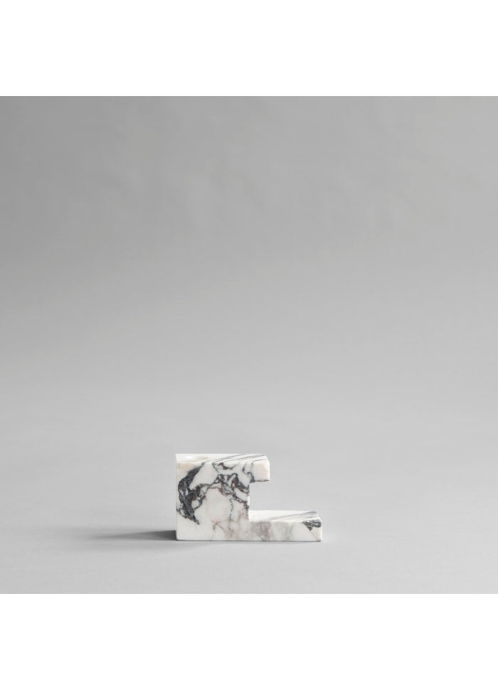 Brick Candle Holder, Low - Calacatta