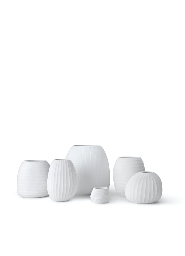 Organic candleholder opal white