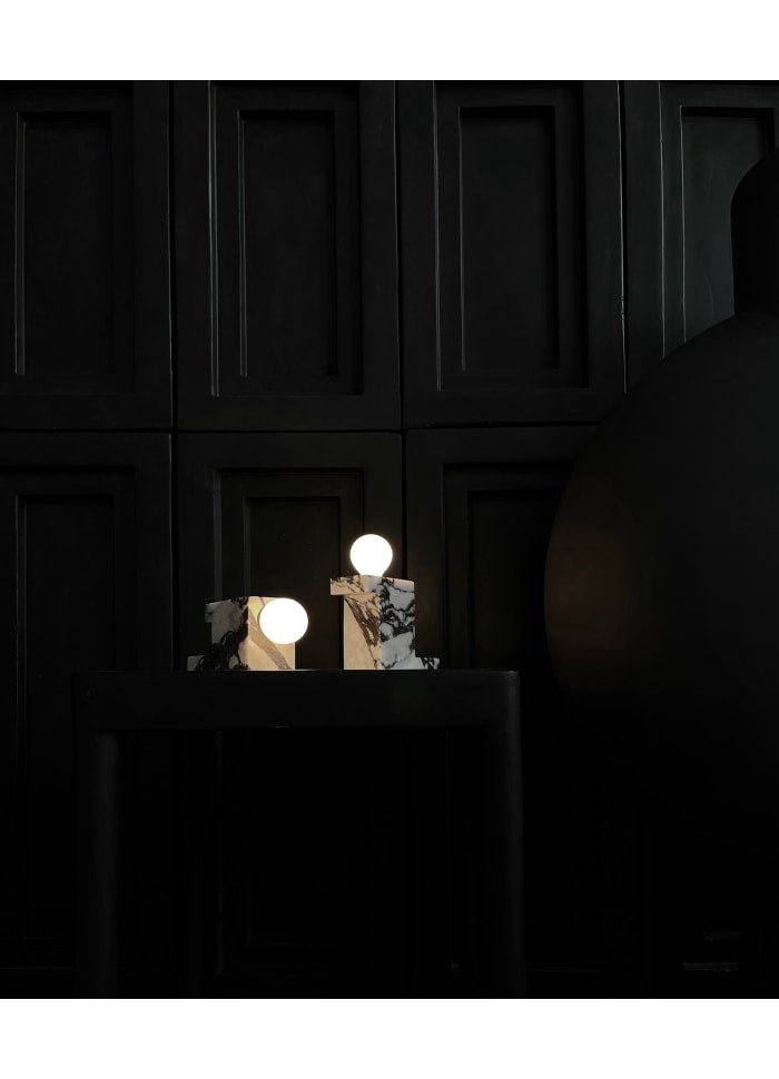 Brick Lamp, Tall - Calacatta