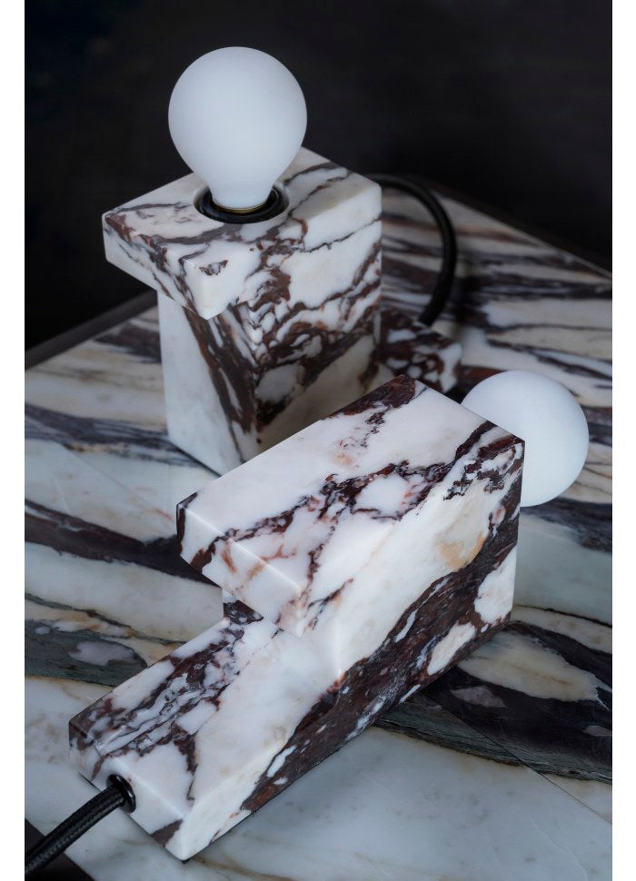 Brick Lamp, Tall - Calacatta