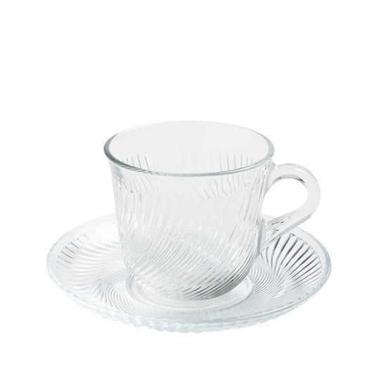 Pirouette Cup and Saucer Clear