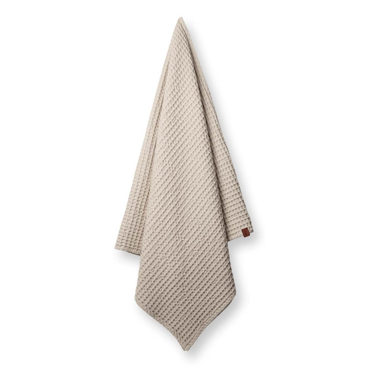 Waffle hand towel light stone